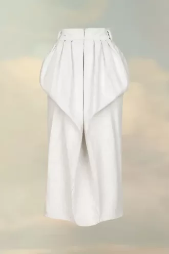 Denim Gathered Skirt