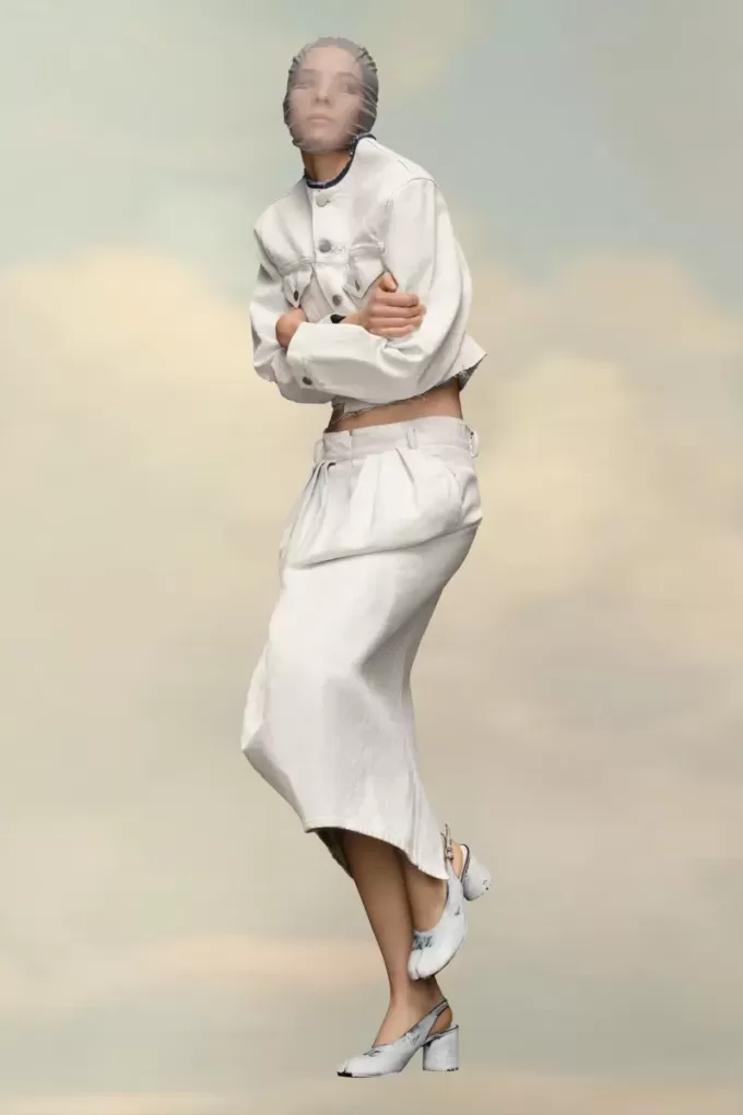 Denim Gathered Skirt Denim Gathered Skirt