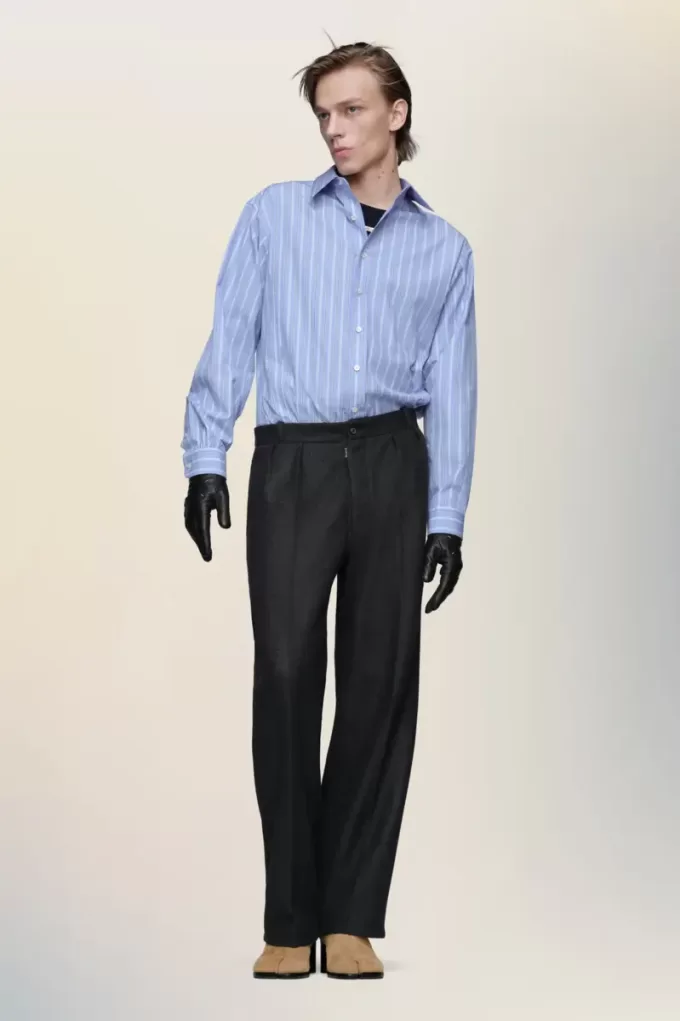 Felted Wool Straight-Leg Trousers Felted Wool Straight-Leg Trousers