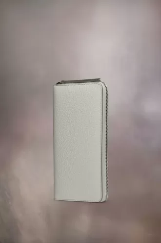 Four stitches zip-around wallet