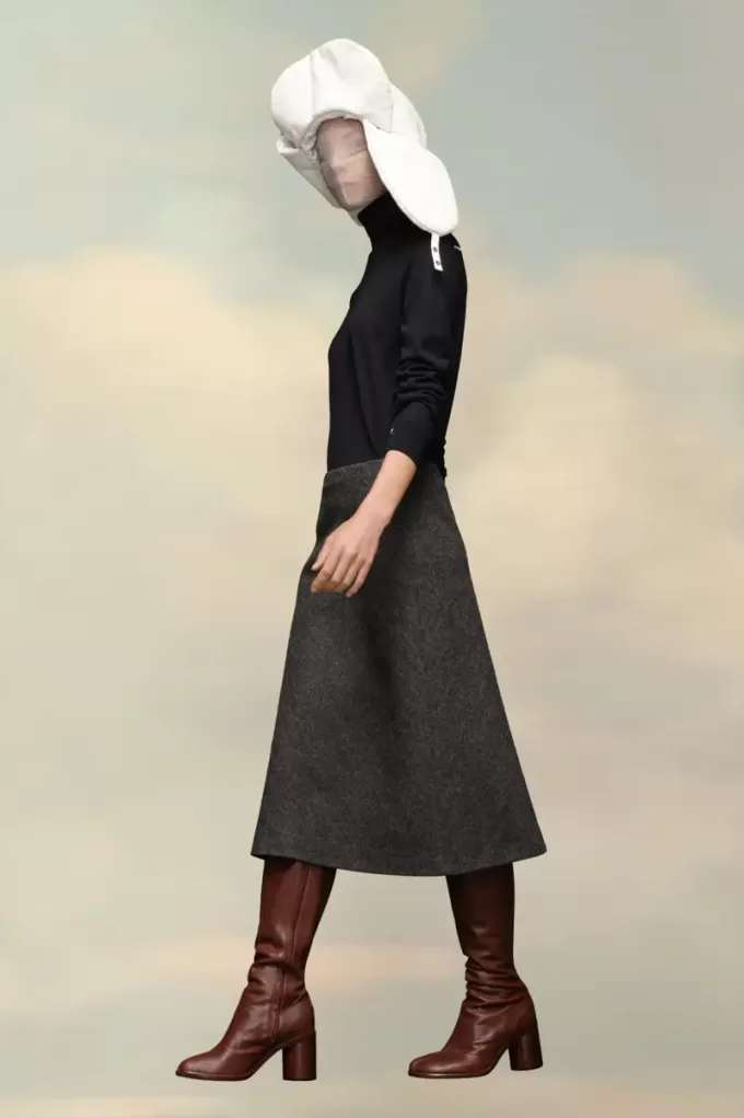 Herringbone A-Line Skirt Herringbone A-Line Skirt