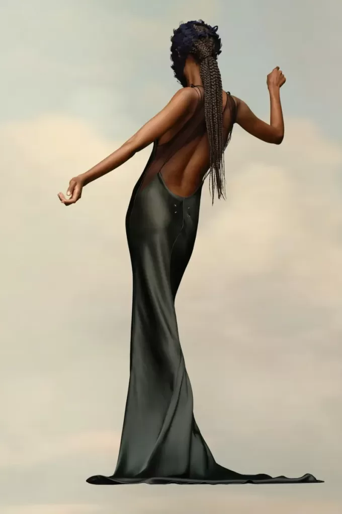 Maison Margiela Hammered Satin Gown Maison Margiela Hammered Satin Gown