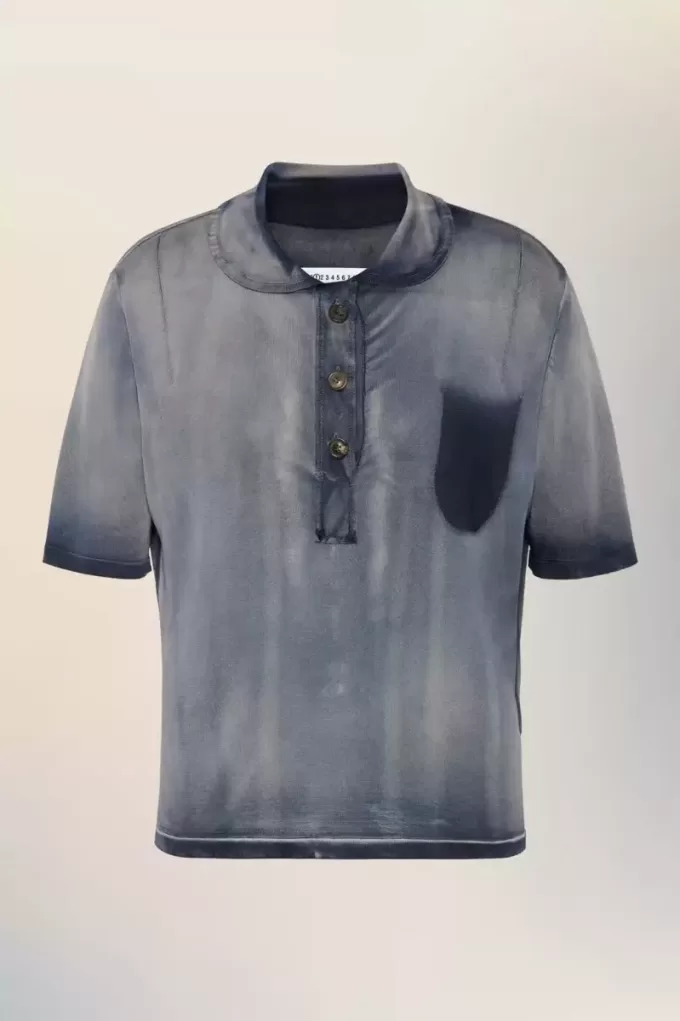 Maison Margiela Sun-faded polo top