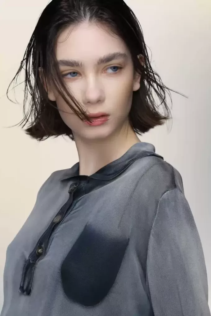 Maison Margiela Sun-faded polo top