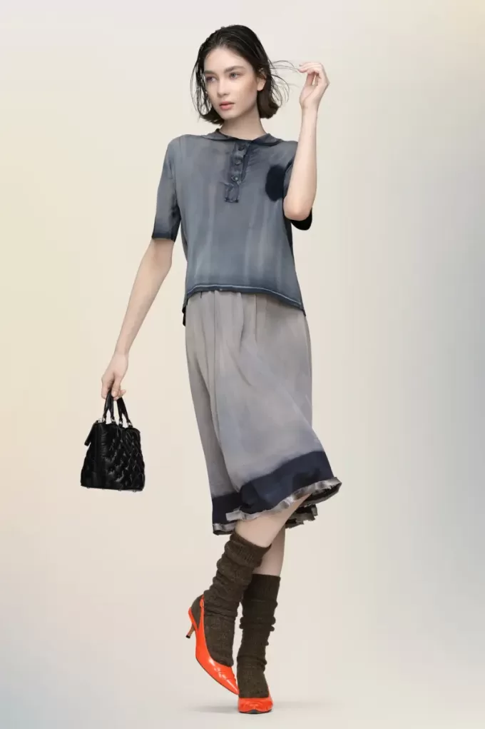 Maison Margiela Sun-faded polo top