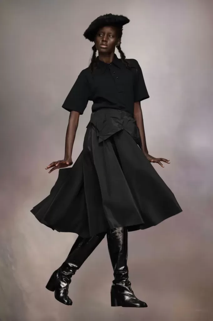 Maison Margiela Taffeta Midi Skirt Maison Margiela Taffeta Midi Skirt