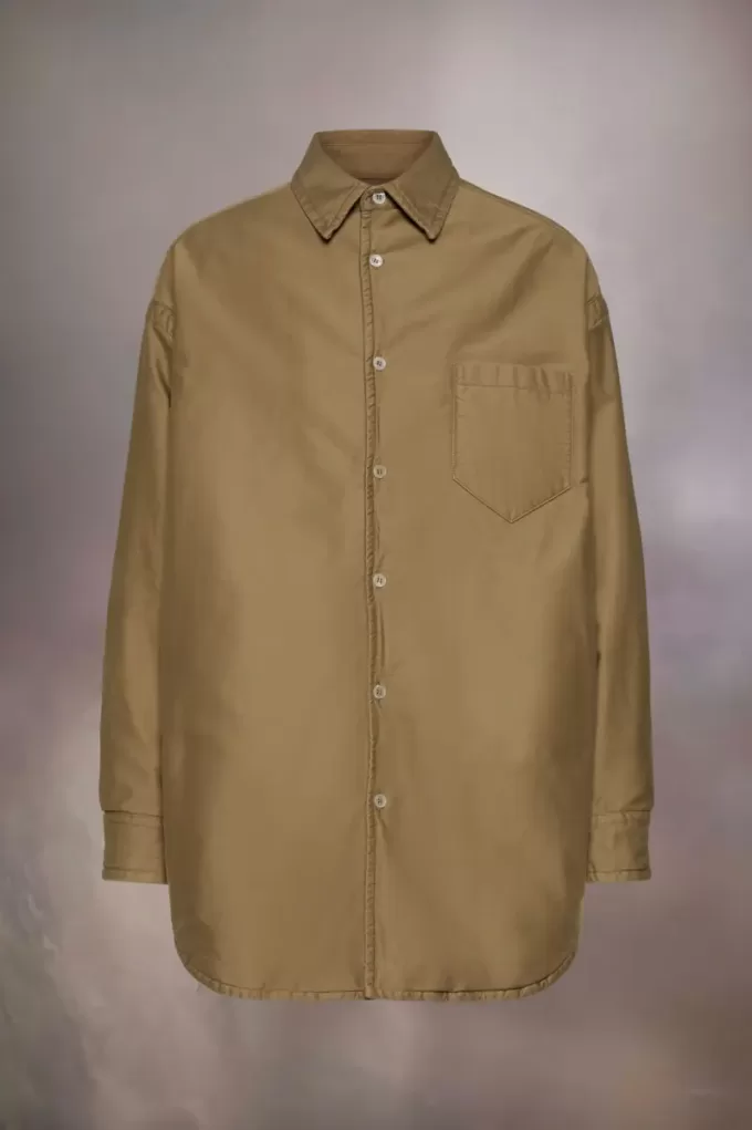 Padded Satin Cotton Shirt