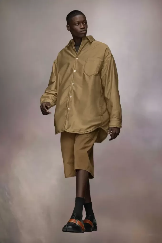 Padded Satin Cotton Shirt