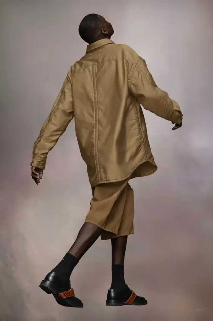 Padded Satin Cotton Shirt