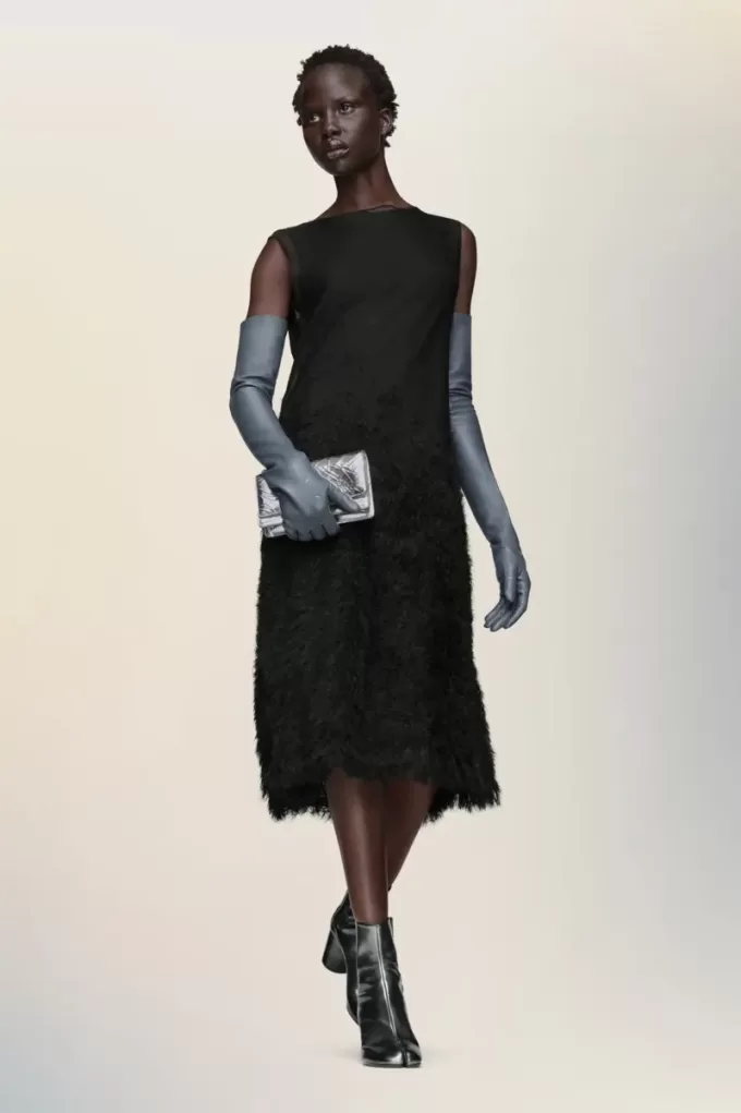 Retrograde silk knit dress