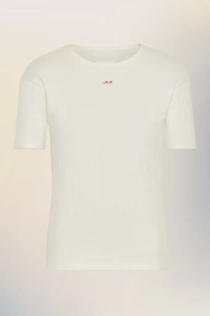 Ribbed cotton t-shirt