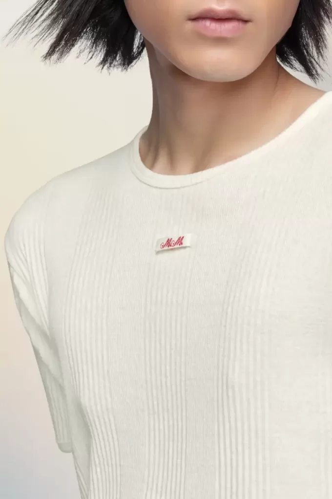 Ribbed cotton t-shirt