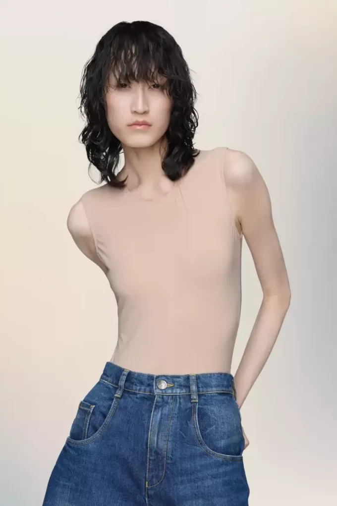 Technical jersey sleeveless bodysuit Technical jersey sleeveless bodysuit